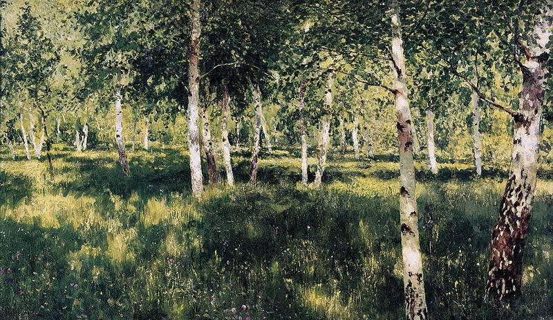 Isaac Levitan Birch Forest china oil painting image